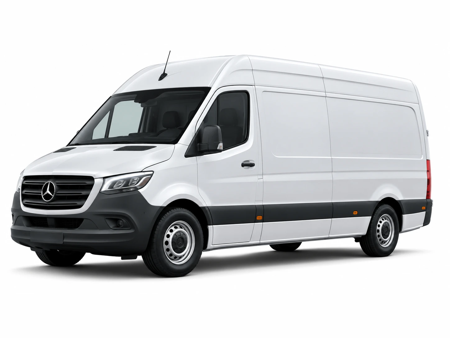 Fourgon Mercedes Sprinter blanc orienté vers la gauche